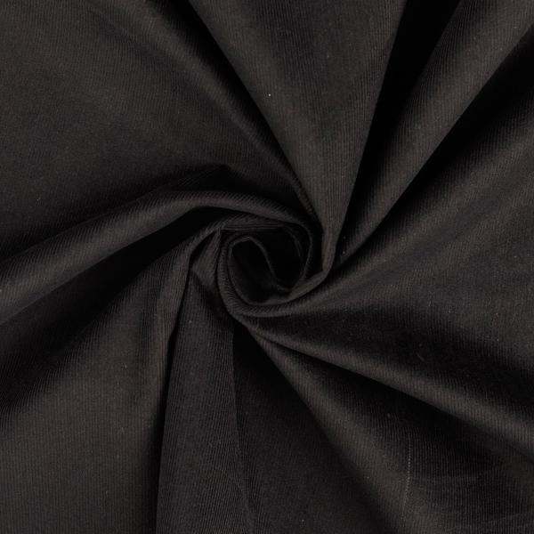 Cord-Stretch, uni, schwarz
